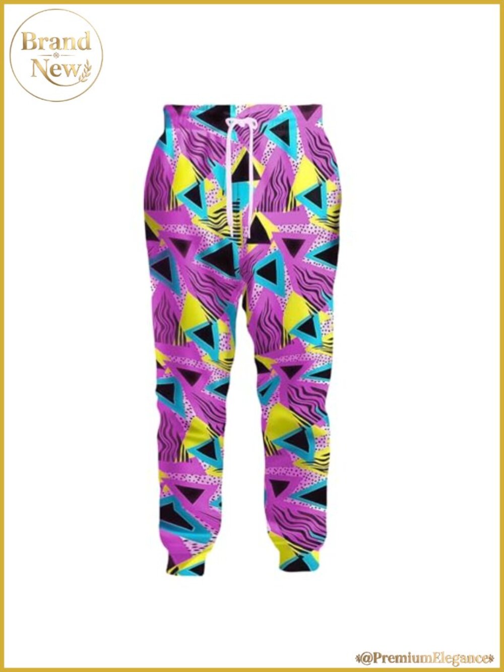 Retro 80s 90s Sweatpants Joggers Track Pants with Pockets Polyester